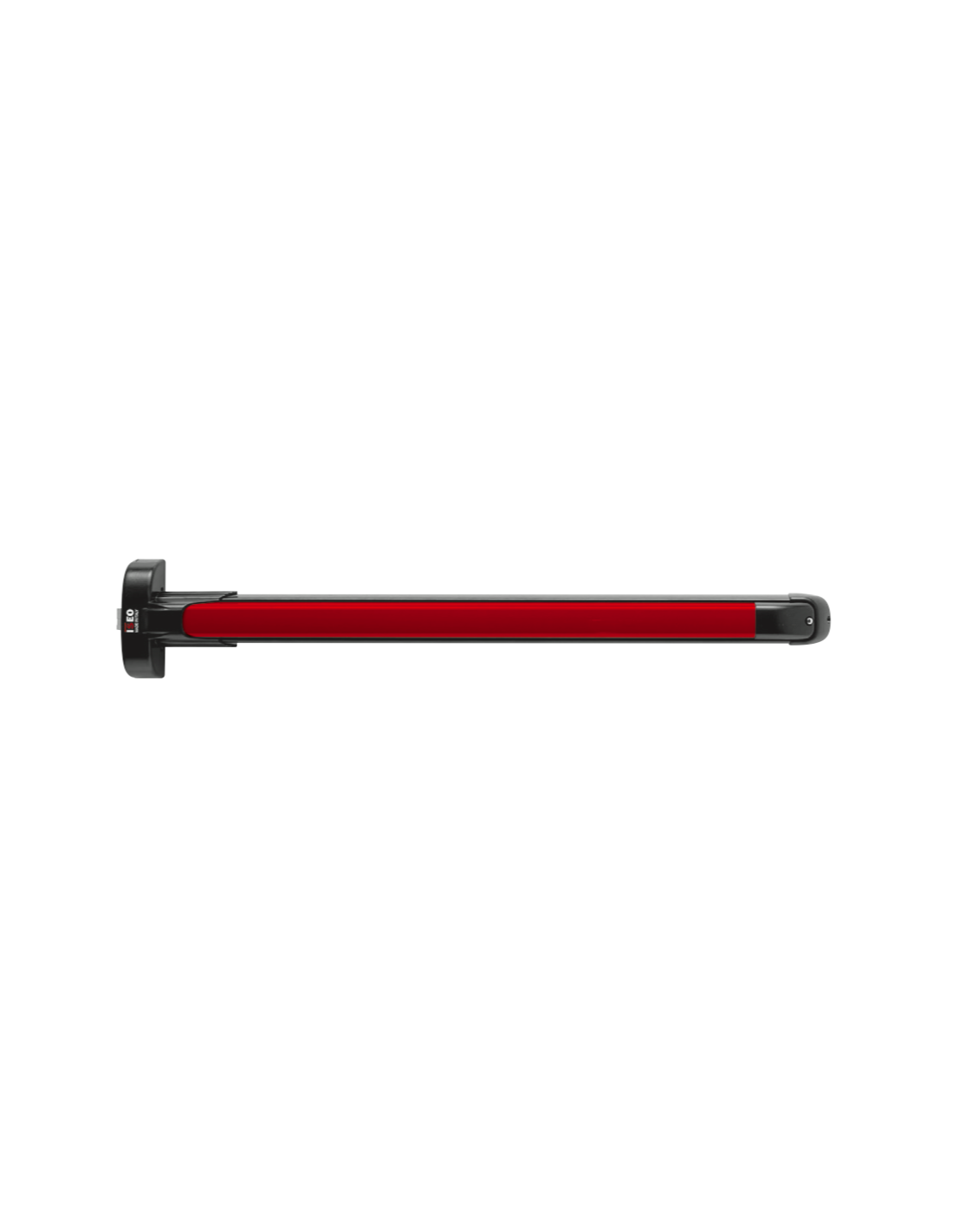 Maniglione Antipanico Nero Push Reversibile con Barra Rossa L. 1170 mm  Reversibile Iseo - Tutto per Infissi