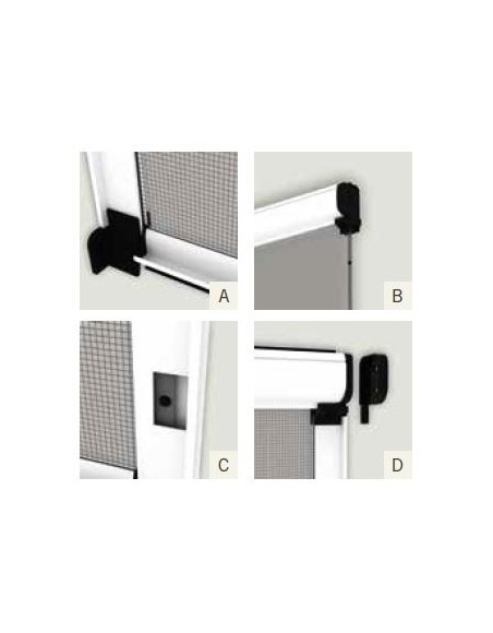 Zanzariera verticale a molla con... Zanzariera verticale a molla con...