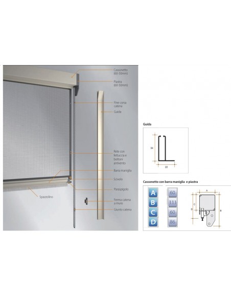 Zanzariera verticale a catenella... Zanzariera verticale a catenella...