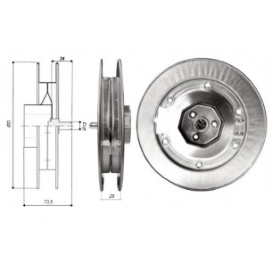 Puleggia in ferro per asse...