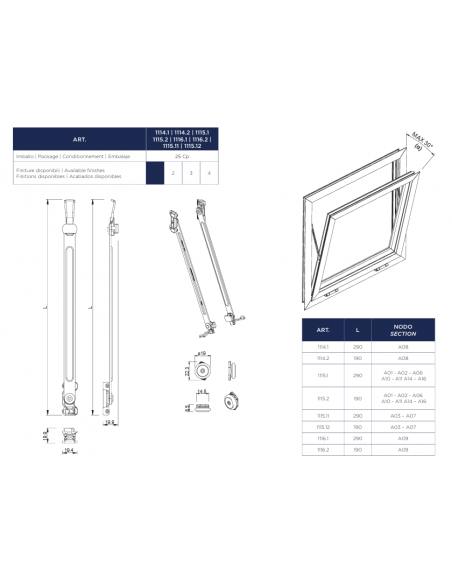 Braccio Wasistas tipo Lungo art.... Braccio Wasistas tipo Lungo art....