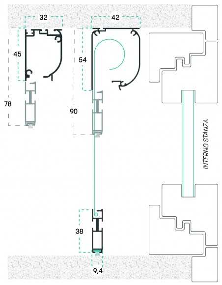 Zanzariera verticale a molla con... Zanzariera verticale a molla con...