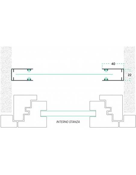 Zanzariera verticale a molla con... Zanzariera verticale a molla con...