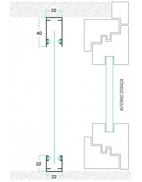 Zanzariera orizzontale a molla con... Zanzariera orizzontale a molla con...