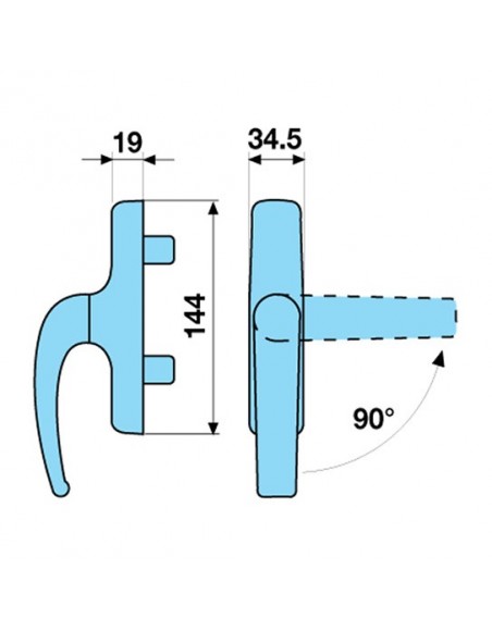 Cremonese maniglia per interno in... Cremonese maniglia per interno in...
